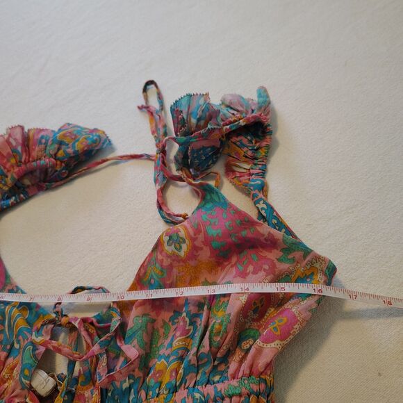 NWT Love The Label Eva Jumpsuit Small Boho Floral Festival Resort Wear Wide Leg - Picture 6 of 8